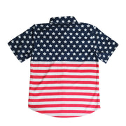 Muscle Fit Shirt, Flag Shirt, Patriotic Men's Shirt, 4th of July shirt,  Red White and Blue Shirt, Stars and Stirpes Shirt