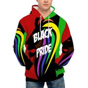 Black Gay Pride Hoodie, Black Pride  Hoodies Pullover Sweatshirts with Pockets