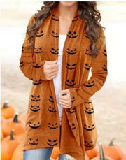 Halloween Theme Printed Coat Small Cardigan