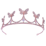 Butterfly Bride Zircon Alloy Crown Tiara Wedding Party Tiara