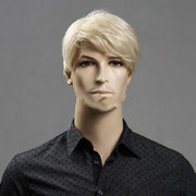 European And American Men's Wig 613 Light Golden Short Curly Hair