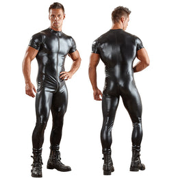 Men's Double Zipper Body Shaper Boxer Bodysuit