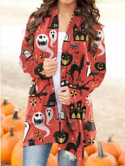 Halloween Theme Printed Coat Small Cardigan