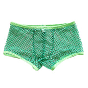 Big Mesh Men's Underwear Mesh Sexy U Convex Full Transparent