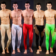 Men Mesh Transparent  Sexy Long Johns Underwear Leggings Pants Tights Casual Long Underpants men pants sheer
