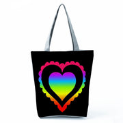 Rainbow English Printed Casual Shoulder Bag
