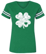 T-shirt St. Patrick's Day printed short-sleeved T-shirt women's casual printed V-neck short-sleeved top