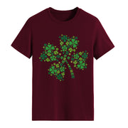 Fashion St. Patrick's Day Shamrock Crew Neck Print Short Sleeve  Women's T-Shirt