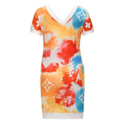 Fashion Printing Plus Size Women's Dress Summer