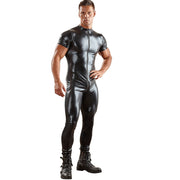 Men's Double Zipper Body Shaper Boxer Bodysuit