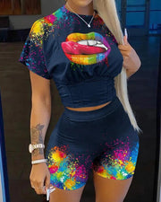 Gay Pride Mount Print Workout Fashion Print Suit Women