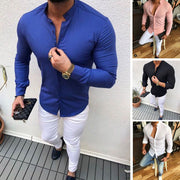 Gay Men's Muscle Fit Shirt, Muscle Fit Shirt, Gay Men's Tight Fit Shirt, Men's Tight Fit Shirt, Cotton linen men's shirt long sleeves summer