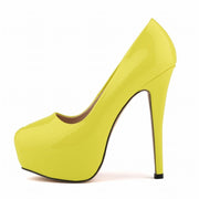 Fabulously Fun Candy-colored faux leather Stilettos
