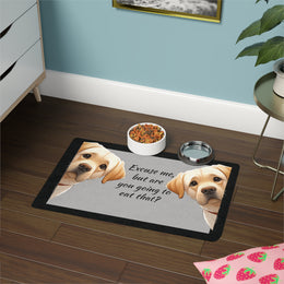 Labrador Retriever Pet Food Mat (12x18), Dog food mat, pet food mat for dogs