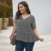 Plus size women's short sleeve shirt