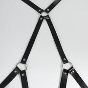 Sexy Bondage Belt Black Leather Strap Hip Harness Leather Belt For Women