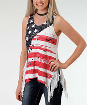 National flag print vest