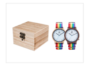 Rainbow Retro Wooden Watch