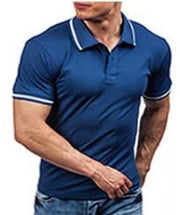Summer Color Matching Polo T-Shirt Men's Casual Short Sleeves