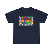 Pride 2025 Unisex Tee Washington D.C. Rainbow Stamp Shirt