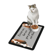 Basset Hound Dog Bowl  Mat (12x18), Dog water bowl mat, pet food mat for dogs, basset hound dog bowl mat, mat for basset hound food, basset hound