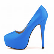 Fabulously Fun Candy-colored faux leather Stilettos