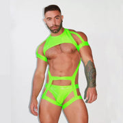 Men's Body Harness, Men's Gogo Harness, Fluorescent Green or Black