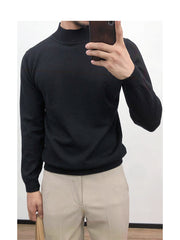 Gay Muscle Fit Men Thin Round Neck Bottoming Sweater