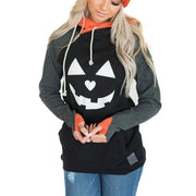 Halloween pumpkin printed women's sweater