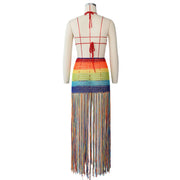 Women's Sexy Tassel Casual Suit Swimsuit Coverall