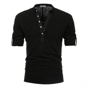 Gay Men's Muscle Fit Shirt, Gay Men's Slim Fit Shit, Men's Slim Fit Shirt, Men's Muscle Fit Shirt, Solid Color Middle Sleeve Men's T-shirt Casual