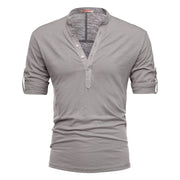 Gay Men's Muscle Fit Shirt, Gay Men's Slim Fit Shit, Men's Slim Fit Shirt, Men's Muscle Fit Shirt, Solid Color Middle Sleeve Men's T-shirt Casual