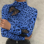 Early Spring New Amazon Ebay Half high Neck Butterfly Hollow Stitching Slim Bottoming Shirt Women