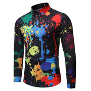 Men's 3D Graffiti Print Plus Size Shirt