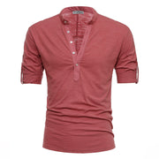 Gay Men's Muscle Fit Shirt, Gay Men's Slim Fit Shit, Men's Slim Fit Shirt, Men's Muscle Fit Shirt, Solid Color Middle Sleeve Men's T-shirt Casual