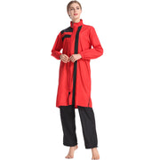 New Middle Eastern Women'S Thin Sportswear Conservative Swimsuit Loose Large Size Zipper And Hooded Three-Piece Suit