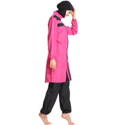 New Middle Eastern Women'S Thin Sportswear Conservative Swimsuit Loose Large Size Zipper And Hooded Three-Piece Suit