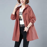 Loose Coat Plus Size Hooded Jacket
