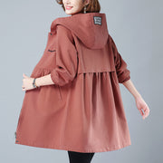 Loose Coat Plus Size Hooded Jacket