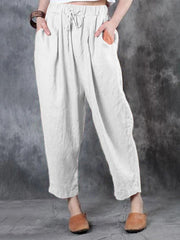 Casual Solid Color Plus Size Pants