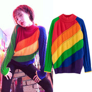 Gay Pride Women's Rainbow Sweater, Gay Pride Women's Sweater, Gay Pride Sweater, Ladies' Gay Pride Sweater, Ladies' Rainbow Pride Sweater