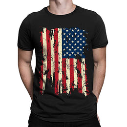 Men's Individual Flag Print Short Sleeve T-shirt