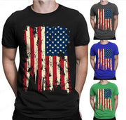 Men's Individual Flag Print Short Sleeve T-shirt