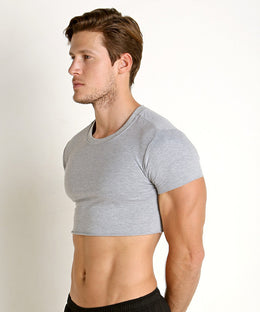 Men'S Half-Length Super Short Short Sleeve T-Shirt