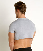 Men'S Half-Length Super Short Short Sleeve T-Shirt