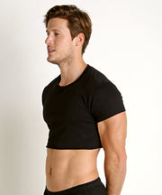 Men'S Half-Length Super Short Short Sleeve T-Shirt