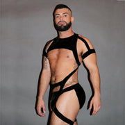 Men's Body Harness, Men's Gogo Harness, Fluorescent Green or Black