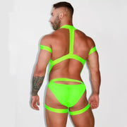 Men's Body Harness, Men's Gogo Harness, Fluorescent Green or Black