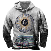 Old Man Western Retro Pattern Super Plus Size Loose Man's Casual Hoodie