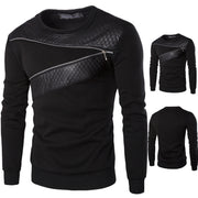 Men's casual fashion zipper plus size long sleeve